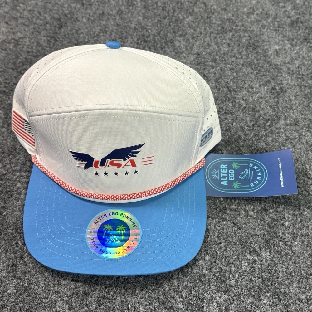 Alter Ego Running Hat Unisex SnapBack Performance USA Drifter Cap NEW